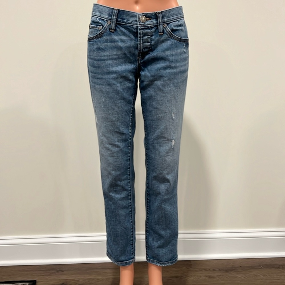 LOFT Boyfriend Distressed Light Wash Jeans Size 25/0